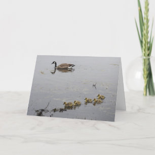 Carte de jour d'oie de mère et de mère d'oisons