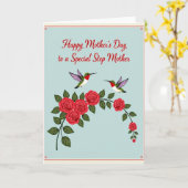 Carte de jour doux Ruby Bird (Fleur jaune)