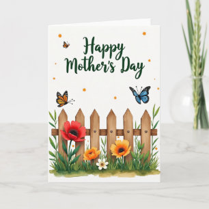 Carte de jour du jardin fleuri Chevron