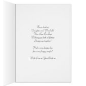 Carte de jour du mariage de fille avec amour (Intérieur (Droit))