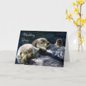 carte de jour du mariage de Mer-loutres (Fleur jaune)