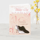 Carte de jour du mariage de soeur avec amour (Fleur jaune)