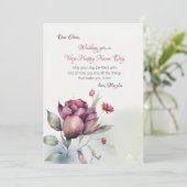 Carte de jour du nom du Rose du désert (Debout devant)