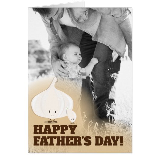 Carte de jour du père de la photo d’ail (Devant)