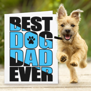 Carte de jour du père du meilleur chien papa
