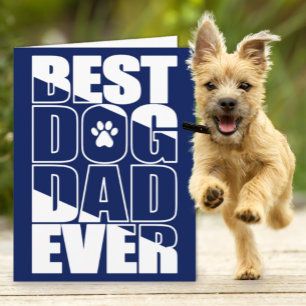 Carte de jour du père du meilleur chien papa