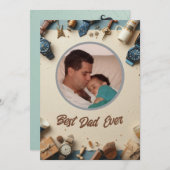 Carte de jour du père moderne et élégant - Message (Devant / Derrière)