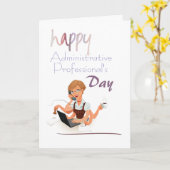 Carte de jour du professionnel administratif amusa (Fleur jaune)