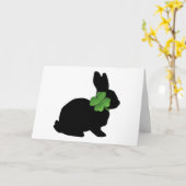 Carte de jour du shamrock Bunny St. Patrick (Fleur jaune)