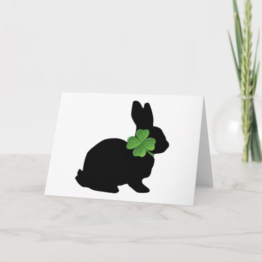 Carte de jour du shamrock Bunny St. Patrick (Devant)