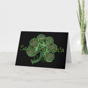 Carte de jour du Shamrock irlandais St. Patrick
