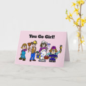 Carte de jour du travail pour les femmes ou les tr (Fleur jaune)