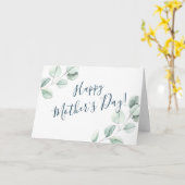 Carte de jour Eucalyptus d'aquarelle moderne (Fleur jaune)