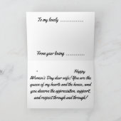 carte de jour femme (Intérieur)