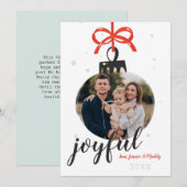 Carte de jour férié photo ornement (Devant / Derrière)