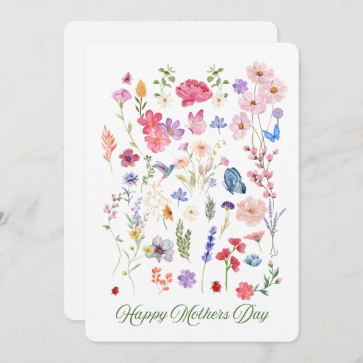 Carte de jour Fleur Fleur Far (Devant / Derrière)