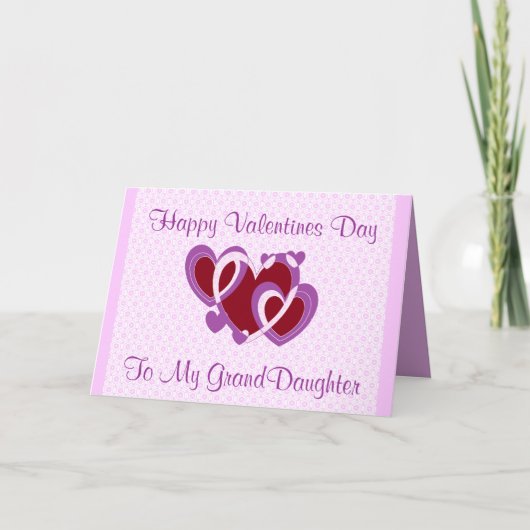 CARTE DE JOUR GRAND-FILLE VALENTINES (Devant)