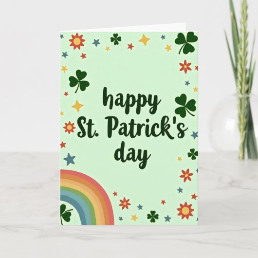Carte de jour heureux Shamrock Star (Devant)