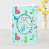 Carte de jour Hoppy pour enfants Bunny (Fleur jaune)