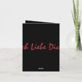 Carte de jour Ich Liebe Dich Valentines (Dos)