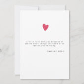 Carte de jour Love Heart Valentines (Dos)