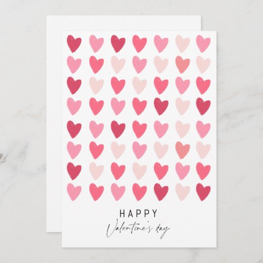 Carte de jour Love Heart Valentines (Devant / Derrière)