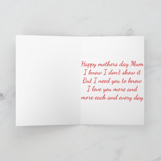 Carte de jour mère (Intérieur)