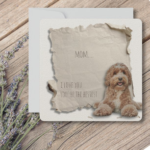 Carte de jour mère chien Carte personnalisée Doodl