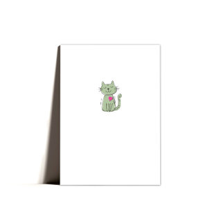 Carte de jour minimale pour les valentines de chat