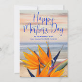 Carte de jour Oiseau de Paradis Fleurs Meilleures (Devant)