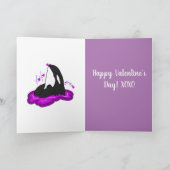 Carte de jour Orca Valentines personnalisable (Intérieur)