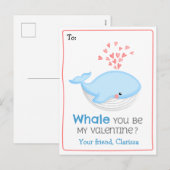 Carte de jour pour les enfants de Valentines de ba (Devant / Derrière)