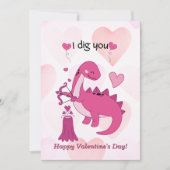 Carte de jour pour les enfants Dinosaur Valentines (Devant)