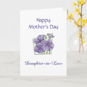 Carte de jour pour les mères de belle-fille (Fleur jaune)
