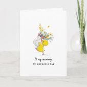 Carte de jour pour les mères de canard bébé mignon (Devant)