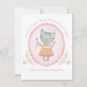 Carte de jour pour les valentines de chats mignons (Devant)