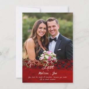 Carte de jour pour les valentines photo personnali