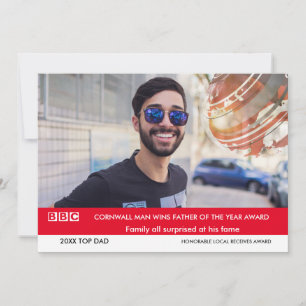 Carte de jour pour père amusant 🎉 Fake UK TV News