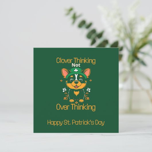 Carte de jour Saint-Patrick de Corgi - Conception  (Debout devant)