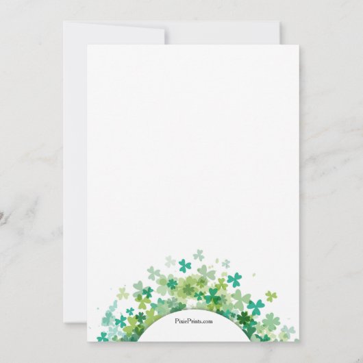 Carte de jour Saint-Patrick shamrock Frame (Dos)