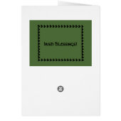 Carte de jour St. Patrick du Shamrock irlandais Bo (Dos)