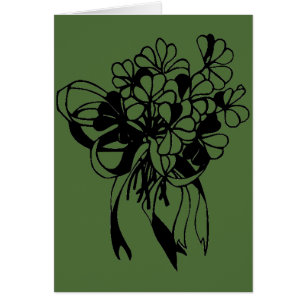 Carte de jour St. Patrick du Shamrock irlandais Bo