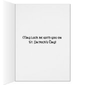 Carte de jour St. Patrick du Shamrock irlandais Bo (Intérieur (Droit))