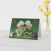 Carte de jour St. Patrick pour couple irlandais vi (Fleur jaune)