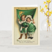 Carte de jour St. Patrick pour enfants irlandais v (Fleur jaune)