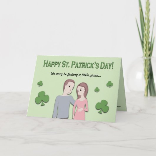 Carte de jour St. Patricks et Faire-part de grosse (Devant)