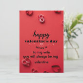 Carte de jour Valentines (Debout devant)