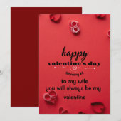 Carte de jour Valentines (Devant / Derrière)