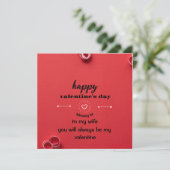 Carte de jour Valentines (Debout devant)