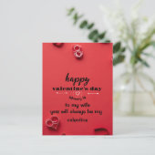 Carte de jour Valentines (Debout devant)